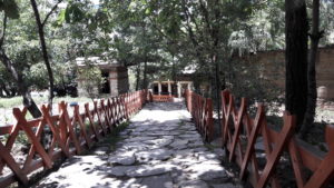 Entrance to Folk Heritage Village Thimpu Bhutan